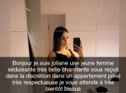 Je suis une jeune fille disponible